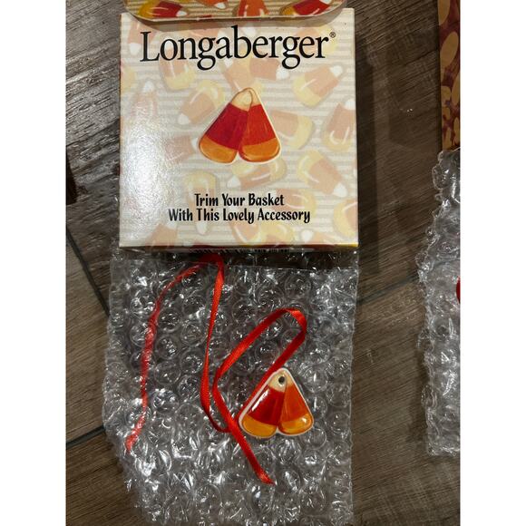 Longaberger Candy Corn Basket Tie On NEW HALLOWEEN fall - Picture 1 of 1